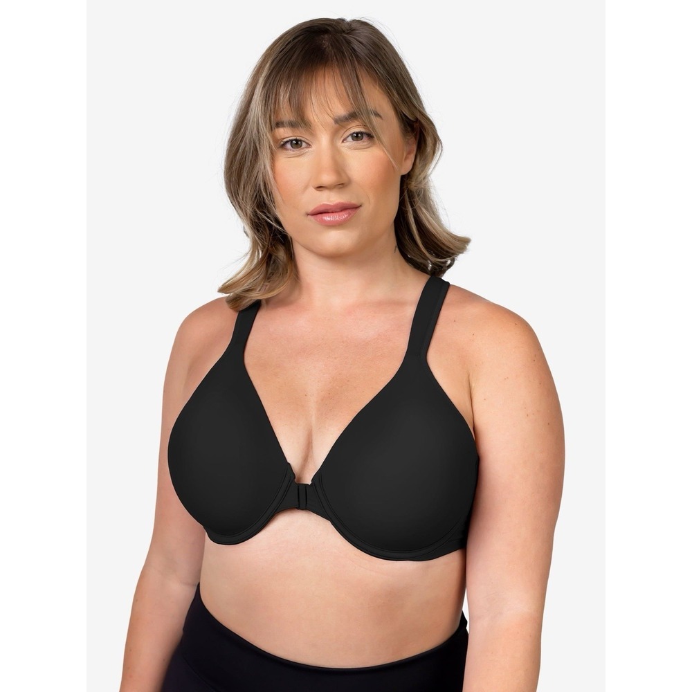 Leading Lady 44C The Brigitte Racerback Front-Closure Underwire T-Shirt Bra
